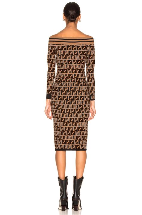 fendi logo print dress